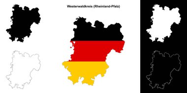 Westerwaldkreis (Rheinland-Pfalz) boş ana hat haritası seti