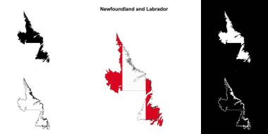 Newfoundland and Labrador'deki/boş anahat harita seti