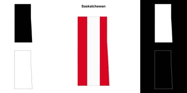 Saskatchewan boş anahat harita seti