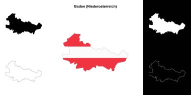 Baden boş çizgi haritası seti