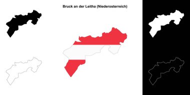 Bruck a der Leitha boş ana hat haritası seti