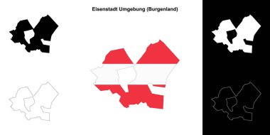 Eisenstadt Umgebung boş ana hat haritası seti