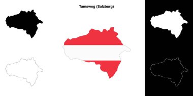 Tamsweg boş çizgi haritası ayarlandı