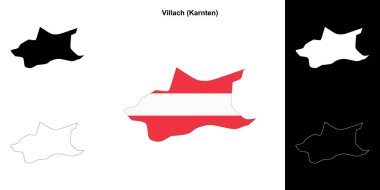 Villach boş çizgi haritası ayarlandı