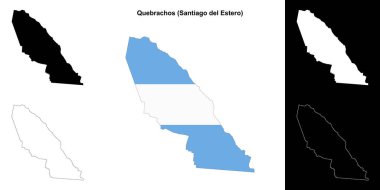 Quebrachos bölümü (Santiago del Estero) ana hat haritası seti