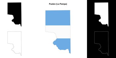 Puelen Bölümü (La Pampa) ana hat haritası seti