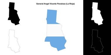 General Angel Vicente Penaloza Departmanı (La Rioja) ana hat haritası seti
