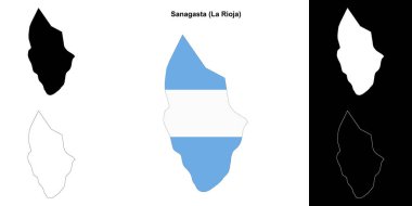 Sanagasta bölümü (La Rioja) ana hat haritası seti