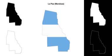 La Paz departmanı (Mendoza) ana hat haritası seti