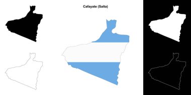 Cafayate Departmanı (Salta) ana hat haritası seti