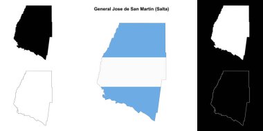 General Jose de San Martin Departmanı (Salta) ana hat haritası seti