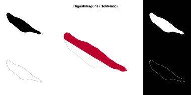 Higashikagura (Hokkaido) ana hat haritası seti