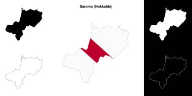 Saroma (Hokkaido) ana hat haritası seti