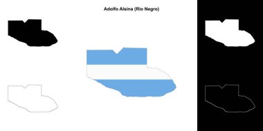 Adolfo Alsina Departmanı (Rio Negro) ana hat haritası seti
