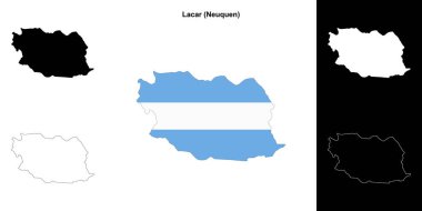 Lacar Departmanı (Neuquen) ana hat haritası seti