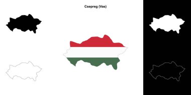 Csepreg bölge ana hatları haritası ayarlandı