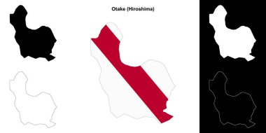 Otake (Hiroshima) ana hat haritası seti