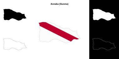 Annaka (Gunma) ana hat haritası seti