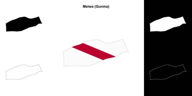 Meiwa (Gunma) ana hat haritası seti