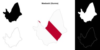 Maebashi (Gunma) ana hat haritası seti