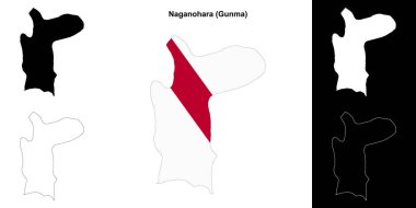 Naganohara (Gunma) ana hat haritası seti