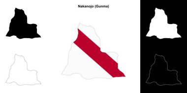 Nakanojo (Gunma) ana hat haritası seti