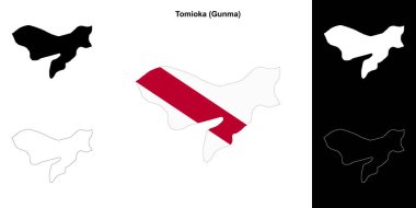 Tomioka (Gunma) ana hat haritası seti