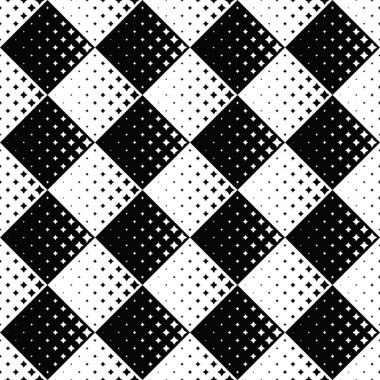 Soyut yıldız desenli arkaplan tasarımı - siyah ve beyaz geometrik vektör grafiği