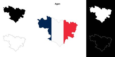Agen arrondissement ana hat haritası seti