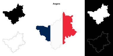 Angers arrondissement ana hat haritası seti