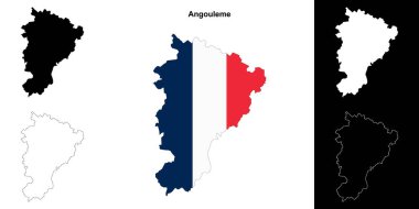 Angouleme arrondissement ana hat haritası seti