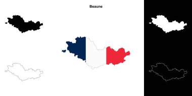 Beaune arrondissement ana hat haritası seti
