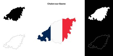 Chalon-sur-Saone arrondissement ana hat haritası ayarlandı