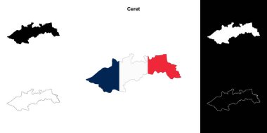 Ceret arrondissement ana hat haritası seti
