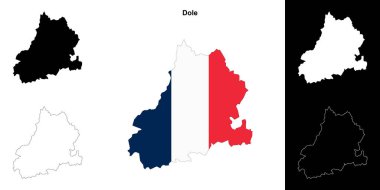 Dole arrondissement ana hat haritası seti