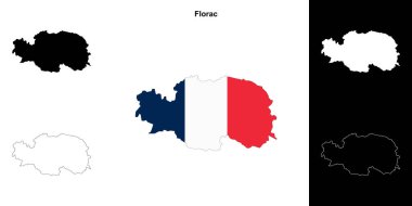 Florac arrondissement ana hat haritası seti