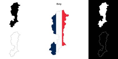 Evry arrondissement ana hat haritası seti