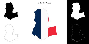 L Hay-les-Roses arrondissement ana hat haritası seti