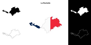 La Rochelle arrondissement ana hat haritası seti