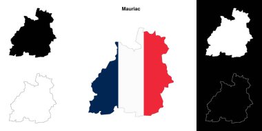 Mauriac arrondissement ana hat haritası seti