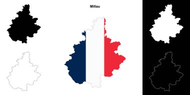 Millau arrondissement ana hat haritası seti