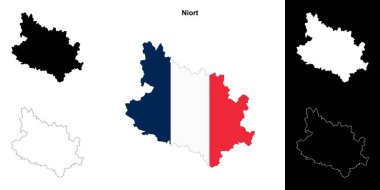 Niort arrondissement ana hat haritası seti