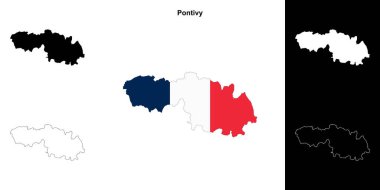 Pontivy arrondissement ana hat haritası seti