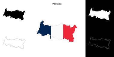 Pontoise arrondissement ana hat haritası seti