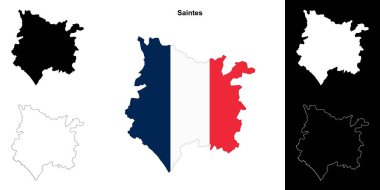 Saintes arrondissement ana hat haritası seti