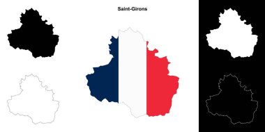 Saint-Girons arrondissement ana hat haritası seti