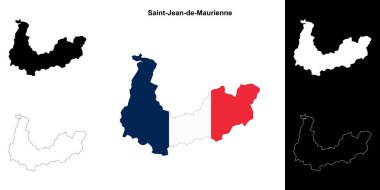 Saint-Jean-de-Maurienne arrondissement ana hat haritası seti