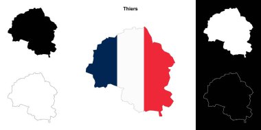 Thiers arrondissement ana hat haritası seti