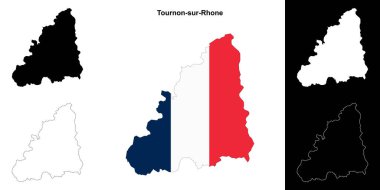 Tournon-sur-Rhone arrondissement ana hat haritası ayarlandı