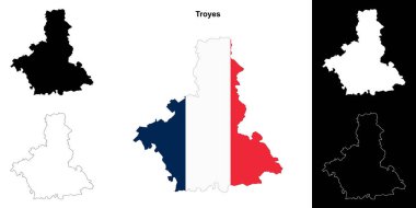 Troyes arrondissement ana hat haritası seti